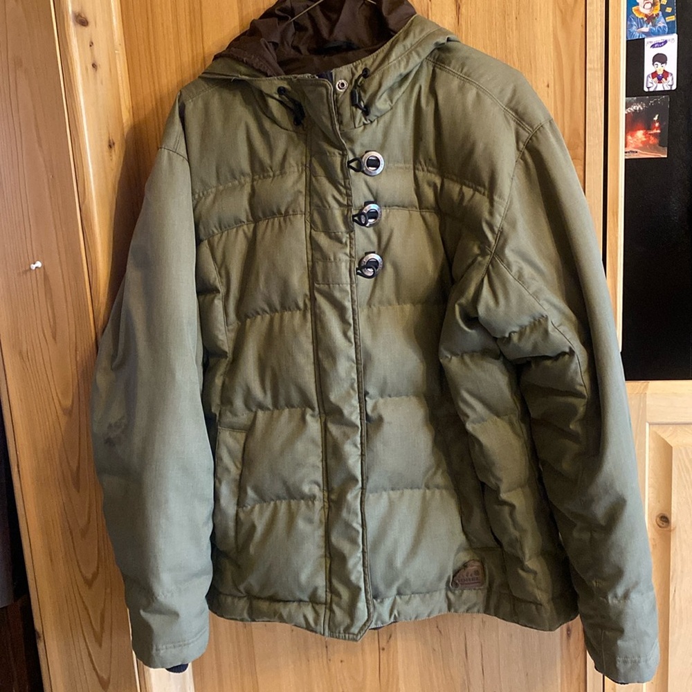 Sorel Women’s winter coat. Olive green. Large